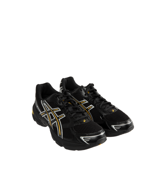 Image 2 of 5 - BLACK - Asics GEL-1130 Sportstyle Retro Sneaker featuring late 2000s runner aesthetic reimagined with overlays and breathable mesh underlays, GEL technology cushioning for excellent shock absorption. Imported from Cambodia. 