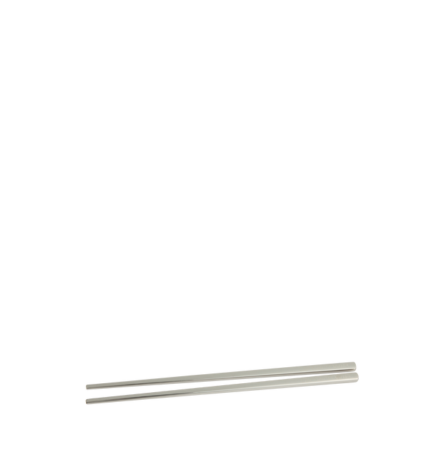 Image 1 of 2 - SILVER - Carhartt WIP Chopsticks are crafted from 304 stainless steel and feature a sleek design with laser-engraved branding. Designed for everyday use, the set combines durable construction with a minimalist aesthetic. Main Material: 304 Stainless Steel. Dimensions: Approx. 21 x 3 cm / 8.3 x 1.2 in. Details: Laser-Engraved Branding. 
