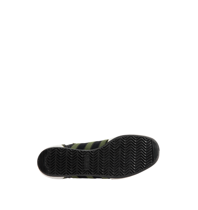 Image 4 of 5 - MULTI - ADIDAS Japan Lo Brain Dead Sneaker featuring a boxing boot style, low-profile sole, nylon suede upper, hairy suede flame details, regular fit, lace up closure, leather lining and rubber outsole. 
