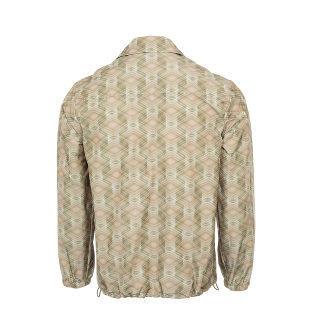 Image 2 of 3 - NEUTRAL - DRIES VAN NOTEN Classic Jacket featuring slip pockets, elasticated cuffs, press stud front and print throughout. 58% polyamide, 42% cotton. 