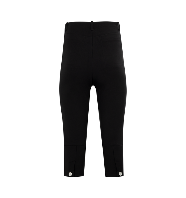 Image 2 of 2 - BLACK - JACQUEMUS Capri Pant featuring high-rise, cropped slim leg, zipper closure with hook and button, belt loops with J loop, back patch pockets and slits on the back with snap buttons. 93% polyamide, 7% elastane. Lining: 97% cotton, 3% elastane. Made in Bulgaria. 