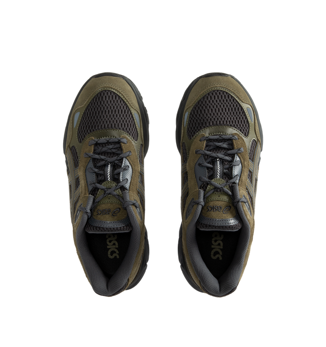 Image 5 of 5 - GREEN - Asics Gel-NYC 2.0 Sneaker featuring suede overlays, rearfoot and forefoot GEL technology, shock-attenuating material placed in the midsole of the shoe for cushioning and shock absorption, FF BLAST PLUS cushioning, TPU TRUSSTIC technology, walking-specific flex grooves to support natural movement and smooth heel to toe transition, angled heel softens heel contact with the ground and facilitates more natural heel to toe transitions. 