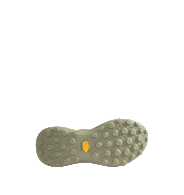 Image 4 of 5 - GREEN - Satisfy TheROCKER Running Shoes are engineered for long-distance comfort and traction. The silhouette delivers responsive cushioning, confident grip, and stability across mixed terrain. Designed with textured laces for reduced slip, and two interchangeable insoles, including 3mm and 5mm options, the shoe allows for a customized fit and feel. Main Material: Upper: Rippy 66 Monomesh: 100% PES. Midsole: Euforia Super Foam: 100% PEBA/EVA Blend. Outsole: TuneLug with Vibram MegaGrip Liteba 