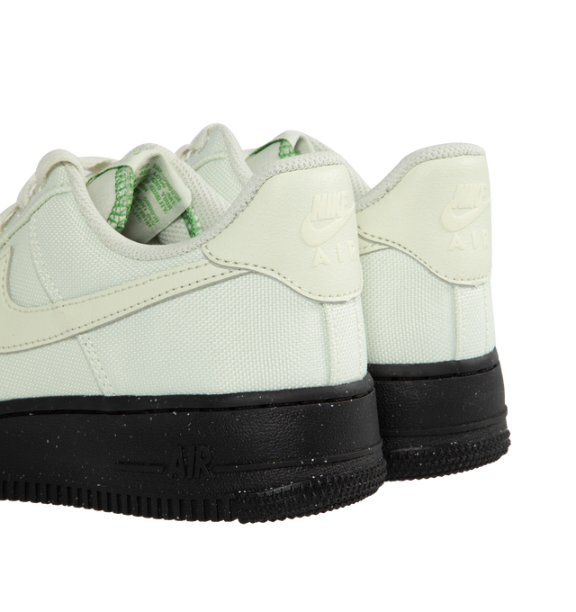 Image 3 of 5 - WHITE - NIKE Air Force 1 '07 LV8 featuring canvas upper with stitched overlays, padded collar, leather accents, foam midsole and rubber outsole. 