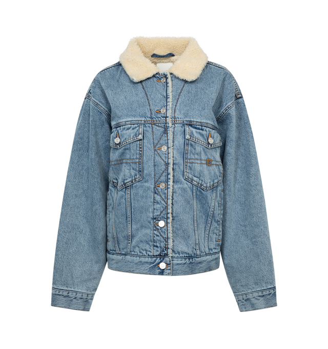 Women's fur 2025 lined denim jacket