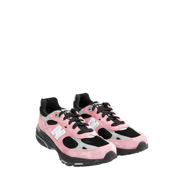 Image 2 of 5 - PINK - NEW BALANCE 993 Sneaker featuring mesh upper, suede overlays, ABZORB midsole, ACTEVA cushioning, reflective accents designed to catch the light and full-length rubber outsole with Ndurance rubber heel for added durability. 