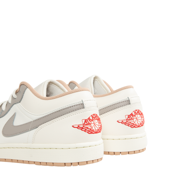 Image 3 of 5 - WHITE - JORDAN Air Jordan 1 Low Sneaker featuring encapsulated Air-Sole unit, genuine leather in the upper and solid rubber outsole. 