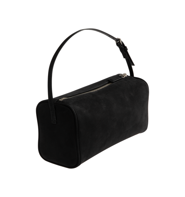 Image 2 of 3 - BLACK - THE ROW 90's Bag in Leather featuring top handle bag in finely grained calfskin leather with softly rounded edges, leather piping and adjustable slim leather strap. 7.7 x 4.5 x 3 in. 100% calfskin leather. Made in Italy. 