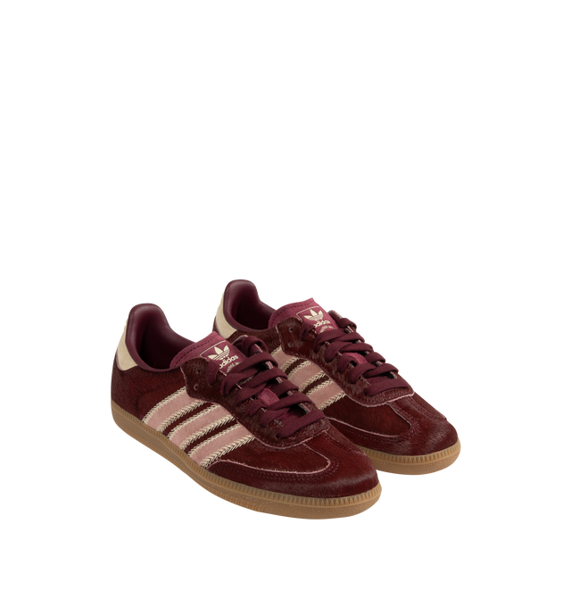 Image 2 of 6 - BROWN - ADIDAS Samba OG Sneakers featuring lace up style, round toe, low-profile, soft leather upper, suede overlays and gum rubber sole. 