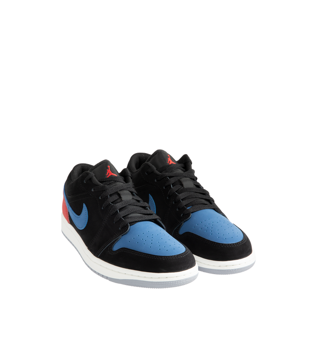 Image 2 of 5 - MULTI - Air Jordan 1 Low Sneakers feature a genuine leather upper with the iconic low-top silhouette for a clean, timeless heritage look. These lifestyle sneakers combine encapsulated Air-Sole cushioning with a durable rubber outsole for lightweight comfort, lasting support, and reliable everyday traction. Main Material: Genuine Leather. Midsole: Encapsulated Air-Sole Unit. Sole: Rubber. 