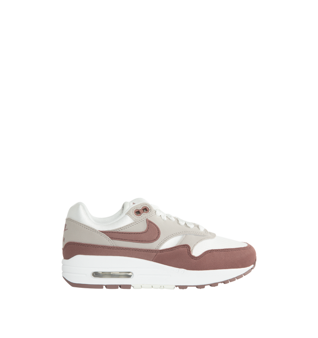Image 1 of 5 - GREY - NIKE AIR MAX 1 features a padded, low-cut collar, wavy mudguard and pill-shaped Nike Air window and rubber outsole gives you durable traction. 