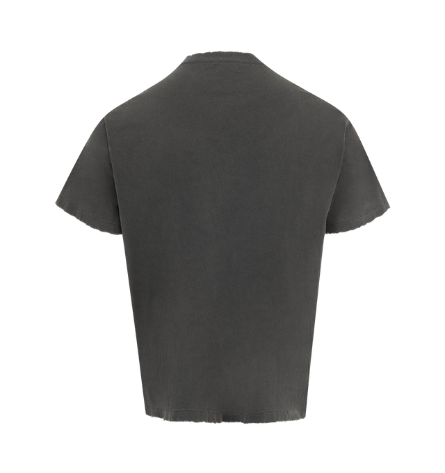 Image 2 of 2 - BLACK - John Elliott Men's Slightly cropped tee with a boxy, vintage inspired fit. Designed with custom-knit 18 single jersey. Ribbed neck. Reactive dye treatment for dark, solid coloration. Made in Los Angeles. 100% Cotton. 