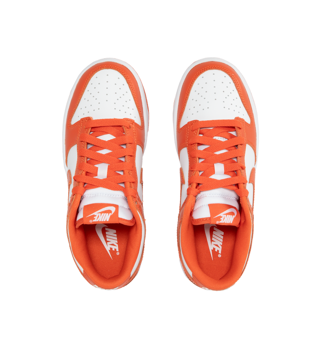 Image 5 of 5 - ORANGE - Nike Dunk Low Retro Sneakers are a lace-up style with a low-cut collar, premium leather uppers, foam midsoles, and toe perforations.  