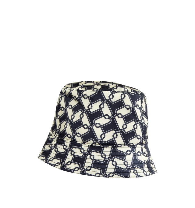 Image 2 of 2 - BLACK - MONCLER Bucket Hat featuring chain print, water-repellent nylon and cotton lining. 100% polyamide/nylon. Lining: 100% cotton. 