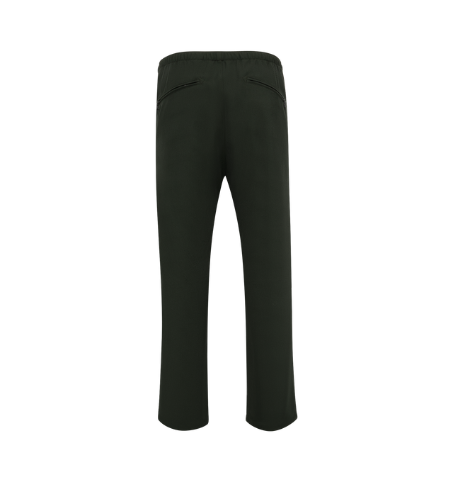 Image 2 of 3 - GREEN - NEEDLES Warm Up Pant featuring tapered leg, elastic waist, front zip pockets and rear zip pockets. 71% polyester, 24% rayon, 5% polyurethane. Made in Japan. 