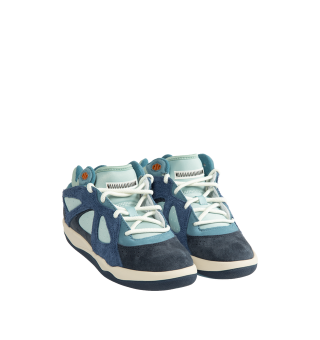 Image 2 of 5 - BLUE - Adidas Originals x Bad Bunny Men's BADBO 1.0 Unisex Shoes feature a bold, contemporary silhouette that reflects the latest collaboration between adidas Originals and Bad Bunny. Designed with premium materials and distinctive detailing, this statement sneaker blends sport-inspired functionality with the artist's signature creative vision, delivering a modern look rooted in self-expression and individuality. Upper: Nubuck with hairy suede overlaysOutsole: Rubber. 