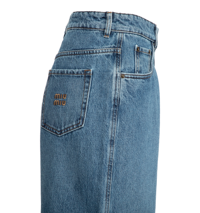 Made To Order Embroidered Monogram Baggy Denim Pants - Men - Ready-to-Wear