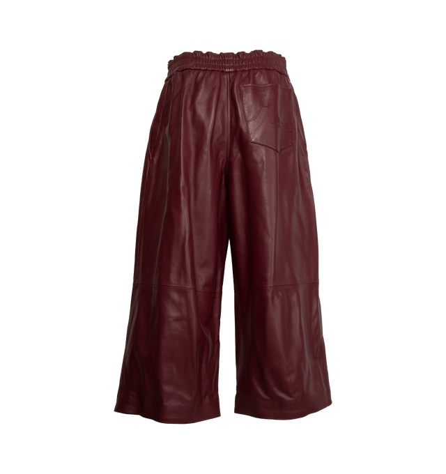 WIDE LEG LEATHER TROUSERS (WOMENS)
