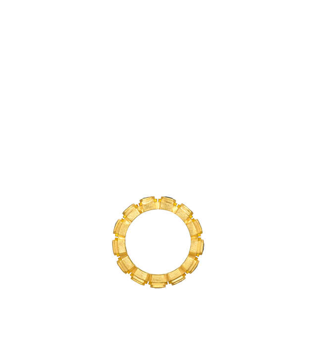 Image 3 of 3 - BLUE - Darius Jewels Blue Sapphire Ziggurat Eternity Band featuring approximately 2.80 cts of blue sapphires set in 18K Fairmined yellow gold. For personal consultation and detailed information about jewelry, please contact our dedicated stylist team at personalshopping@hirshleifers.com.This item may be restricted for online purchase to international clients. For assistance purchasing this item please contact our dedicated stylist team at personalshopping@hirshleifers.com. 