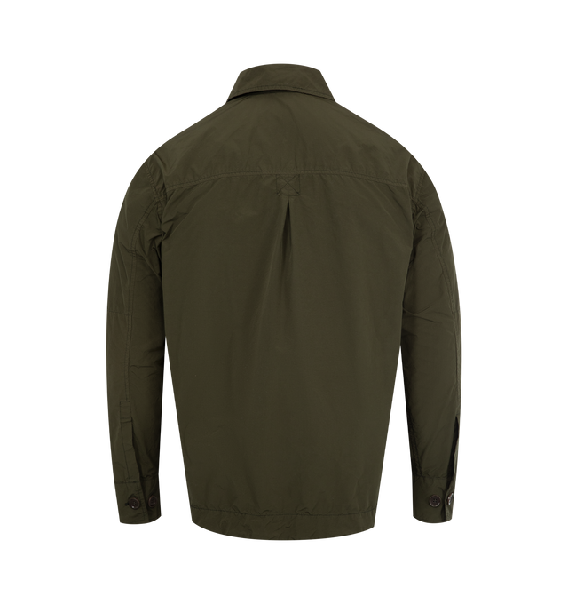 Image 2 of 2 - GREEN - ASPESI Camicia Makoa Jacket featuring concealed front closure, button cuffs, two front chest pockets and collar.  