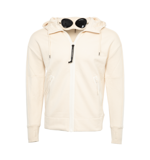 White cp company goggle jacket deals