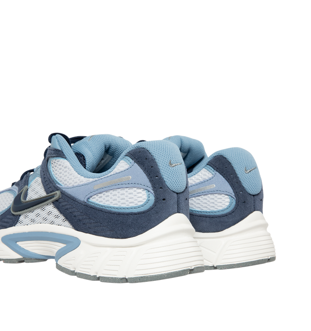 Image 3 of 5 - BLUE - Nike Men's V5 RNR Sneakers feature a layered suede and mesh upper for a breathable, Y2K-inspired look with retro running style. These lifestyle sneakers combine a lightweight foam midsole, plush collar lining, and a durable rubber outsole with 2000s-inspired grooves for all-day comfort and reliable traction. Main Material: Suede and Mesh. Midsole: Foam. Sole: Rubber.  