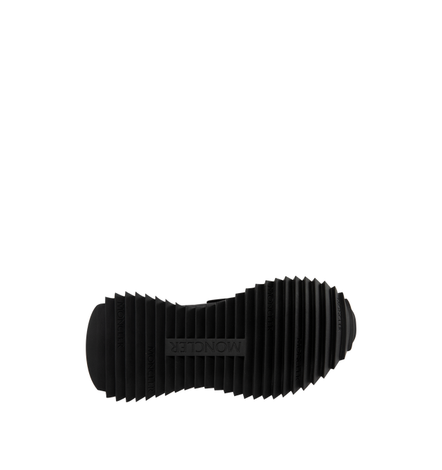 Image 4 of 5 - BLACK - Moncler Womens Pacey2 Sneakers feature a nylon, suede, and nubuck upper. Designed with a lace-up closure, mesh lining, padded construction, leather detailing, signature monogram accent, and TR outsole. Upper: Cow Leather and 100% Polyamide/Nylon; Lining: Cow Leather; Sole: 100% Elastodiene. Sole Height: 3.2 cm. Made in Vietnam. 