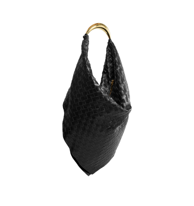 Bottega Veneta Medium Hobo Intrecciato Shoulder Bag in Black
