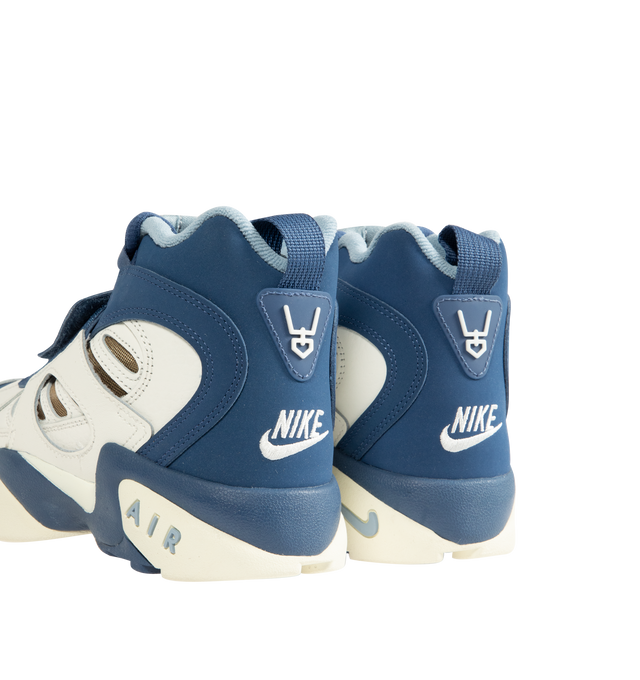 Image 3 of 5 - BLUE - NIKE Air Diamond Turf II Sneaker featuring leather upper with mesh panels, Nike Air units and rubber outsole. 