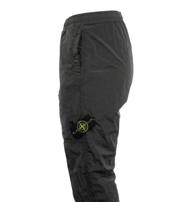 Image 3 of 3 - GREY - Stone Island Pantalone Regular Trousers have a tapered style with elastic cuffs and an elastic waist.  