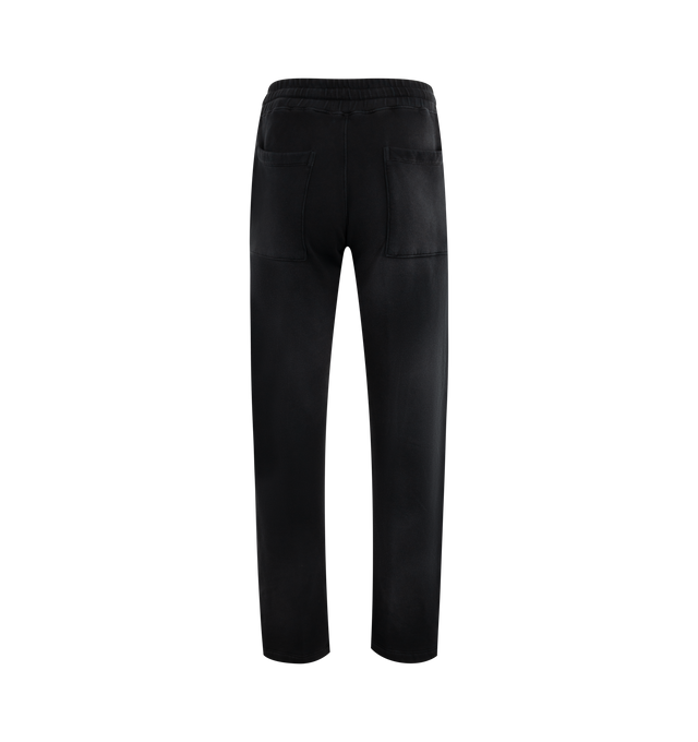 Image 2 of 5 - BLACK - NAHMIAS Applique Baggy Sweatpants featuring baggy fit, elstic waistband, Nahmias drawcord and logo motif applique on leg. 100% cotton.  