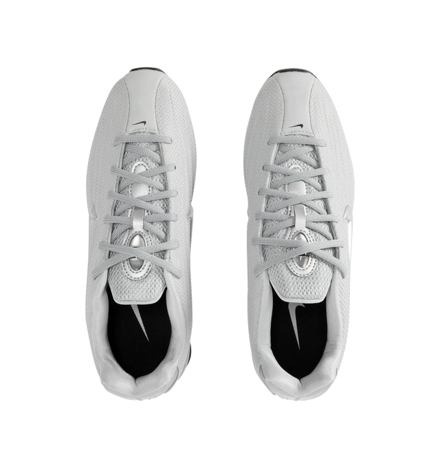 Image 5 of 5 - SILVER - NIKE Shox Z Sneaker featuring a slim, low-profile shape, textile upper, synthetic leather accents, Nike Shox columns, circular Waffle outsole, foam midsole and rubber outsole. 