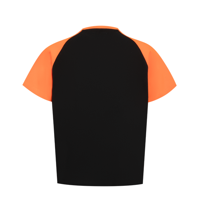Image 2 of 2 - BLACK - Pleasures Mens Trophy Raglan T-Shirt is crafted from heavyweight cotton jersey. Features a contoured fit, contrast raglan sleeves and collar, crew neck, and printed graphic artwork. Main Material: Cotton. Made in China. 