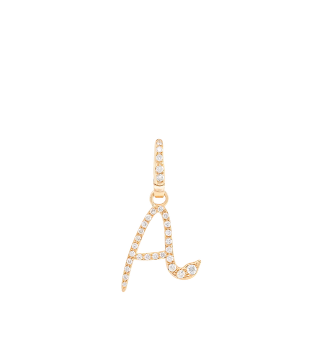 Image 2 of 2 - GOLD - JENNA BLAKE Diamond Snake Initial Charm "A" featuring 18K Yellow Gold and Diamond. Hirshleifers offers a range of initial pieces from this collection in-store. For personal consultation and detailed information about jewelry, please contact our dedicated stylist team at personalshopping@hirshleifers.com.  