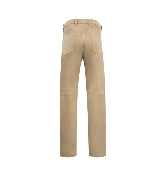 Image 2 of 4 - NEUTRAL - Human Made Leather pants made of suede material with logo graphic, 5-pocket styling and button fly closure. Material: Bovine hide. 