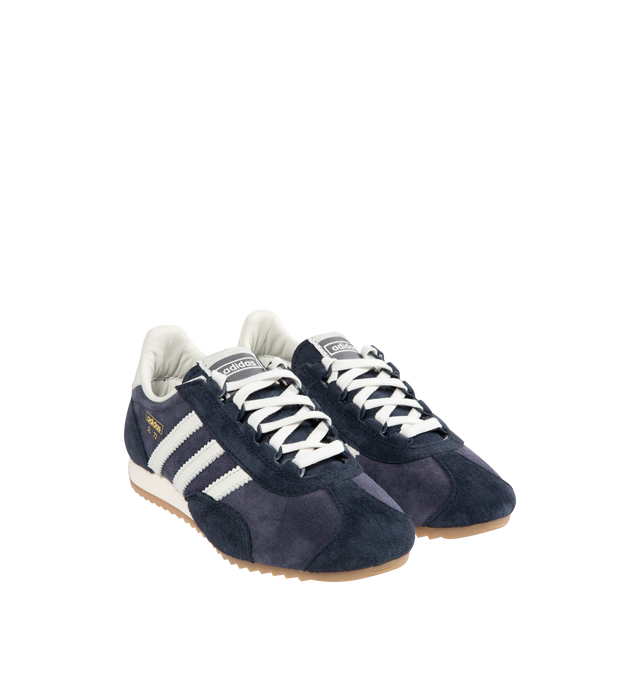 Image 2 of 5 - BLUE - ADIDAS SL 72 Pt Sneaker featuring slender silhouette, low-profile design, a flexible textile upper sits on a cellular rubber heel wedge, non-slip sole and lace closure. 