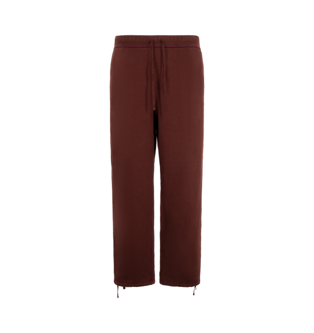 Image 1 of 3 - RED - A.Presse Men's Vintage Sweatpants are crafted from a vintage-inspired cotton and feature a relaxed fit with adjustable drawcords at the hems. Main Material: 100% Cotton. Made in Japan. 