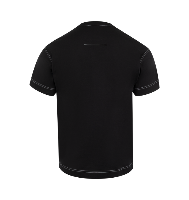 Image 2 of 2 - BLACK - Givenchy 3G T-Shirt has a crew neck, a 4G felpa patch, contrast stitching, and a classic fit. 100% cotton.  