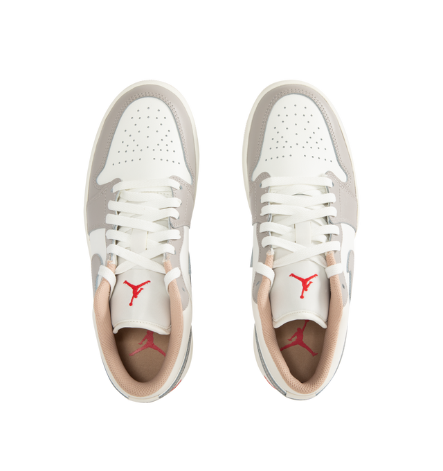 Image 5 of 5 - WHITE - JORDAN Air Jordan 1 Low Sneaker featuring encapsulated Air-Sole unit, genuine leather in the upper and solid rubber outsole. 