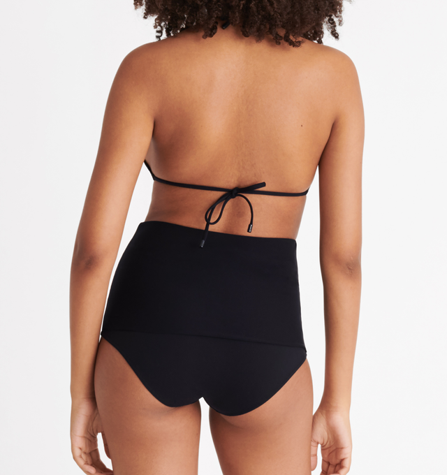 Image 5 of 6 - BLACK - ERES Gredin High-Waisted Bikini Briefs featuring high-waisted briefs, draped part can be positioned as desired. 84% Polyamid, 16% Spandex. Made in France.  