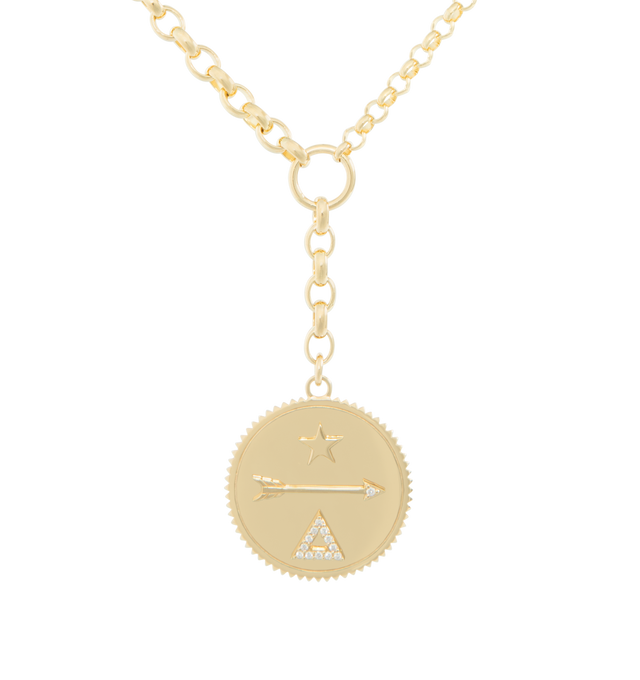 Image 2 of 2 - GOLD - FOUNDRAE Dream Heavy Mixed Belcher Extension Chain Necklace featuring 18-karat gold, diamond weight .11 ct, measures 16" long, heavy Belcher chain necklace Gauge 5mm with 28 mm Medallion, half of the necklace is medium belcher at 9 links per inch, half of the necklace is heavy belcher at 6 links per inch, 1" extension heavy belcher link at 6 links per inch and finished with a lobster clasp. Hirshleifers offers a range of pieces from this collection in-store. For personal consultation 