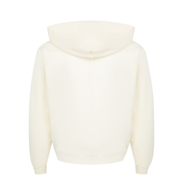 Image 2 of 2 - WHITE - ONE OF THESE DAYS Mornings First Remark Zip Up Hoodie featuring front zip closure, split kangaroo pocket and hoodie, front graphic and fleece lining. 100% cotton. 