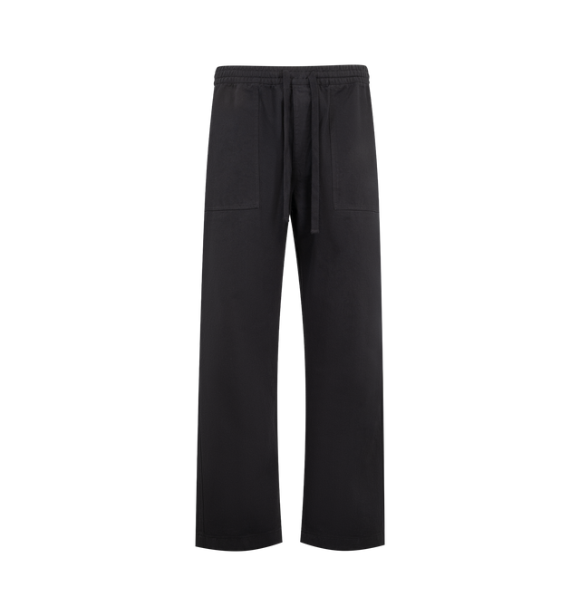 Image 1 of 3 - GREY - Merz b. Schwanen Workers Cotton Twill Drawstring Pants are crafted from 100% organic cotton broken-twill fabric and feature a relaxed straight-leg silhouette with a comfortable drawstring waistband. Inspired by traditional workwear, these easygoing pants offer a loose, breathable fit ideal for warmer weather while maintaining the versatility and comfort that define Merz b. Schwanen's approach to everyday dressing. Main Material: 100% Organic Cotton. 