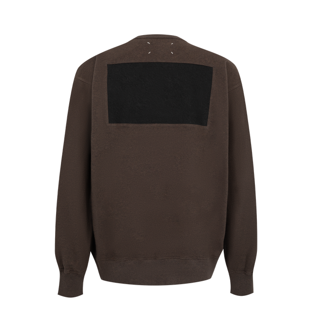 Image 2 of 2 - BROWN - Maison Margiela Men's 4-Stitch Sweatshirt is crafted from cotton and features the houses signature 4-stitch detail at the back, a subtle hallmark of the brands deconstructed design language. Main Material: 100% Cotton.  