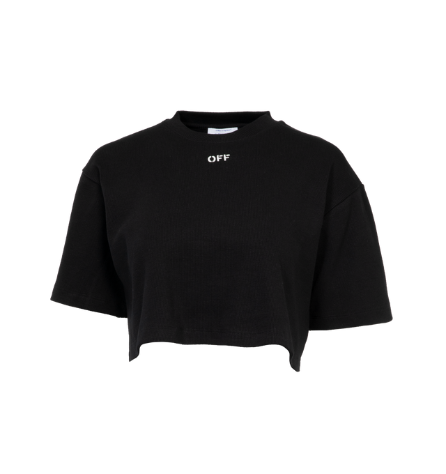OFF STAMP RIB CROPPED TEE (WOMENS)