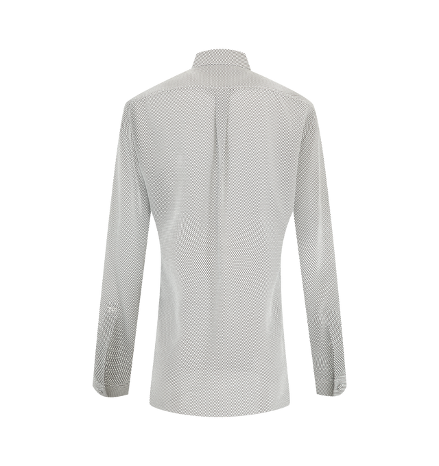 Image 2 of 2 - WHITE - Tom Ford Women's Printed Net Crepe De Chine Shirt is crafted from silk crepe de chine and features an allover printed design. The lightweight construction offers a fluid drape, while the refined fabrication reflects the houses signature approach to tailored luxury. Main Material: 100% Silk. Made in Switzerland. 