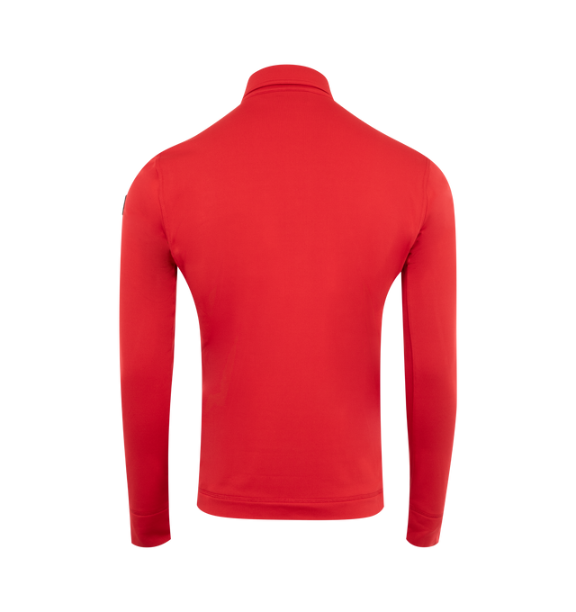 Image 2 of 3 - RED - Moncler Grenoble Polo Shirt has a point collar, 4 button placket, and button flap chest pockets.  