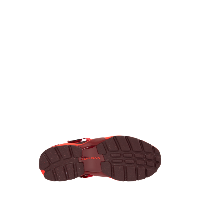 Image 4 of 5 - RED - JORDAN Trunner LX Sneaker featuring synthetic leather, canvas and airy knits to give durability, structure and breathable comfort, chunky foam midsole, rubber outsole and reflective details. 