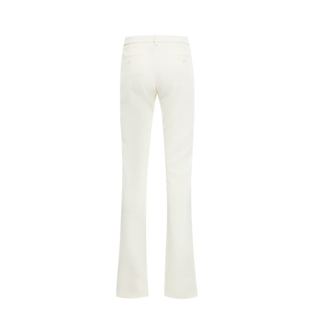 Image 2 of 5 - SILVER - ACNE STUDIOS trousers in white, paneled construction, belt loops, front concealed zip fly closure, inset pockets, back buttoned welt pockets, elongated leg, slim fit. 