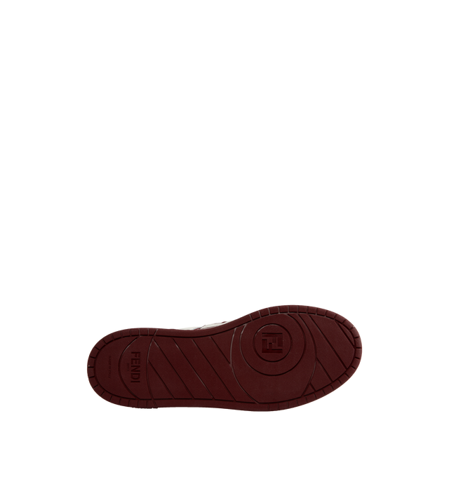 Image 4 of 5 - RED - FENDI Match Sneaker featuring low-top, lace-up and strap with Fendi lettering. Rubber sole with Fendi lettering on the side. Made in Italy. 